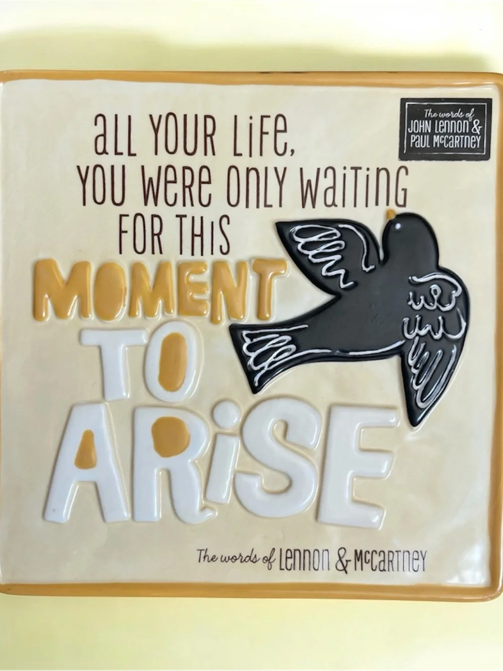 The Beatles Blackbird Quote Wall Plaque